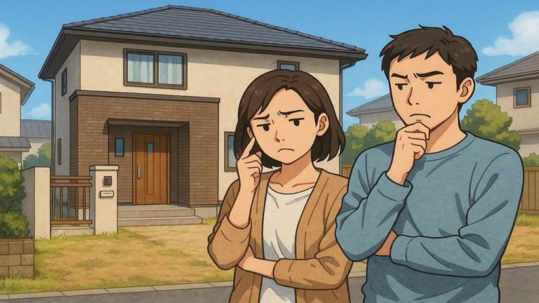 桑名市の外構工事の失敗にがっかりする夫婦のイメージ