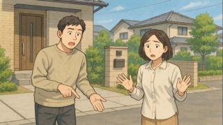 【桑名市】外構工事でのトラブル5選|点検や補修に来てくれない話 桑名市で夫婦が外構トラブルで困っているイメージ