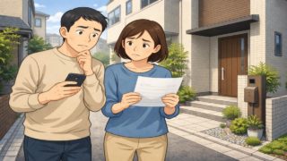 町田市で夫婦が外構見積もりで悩んでいるイメージ