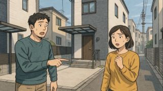 町田市で夫婦が外構トラブルで困っているイメージ