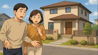 丸亀市で夫婦が外構トラブルで困っているイメージ