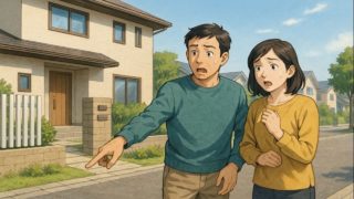 【松戸市】外構で損するトラブル5選|長期で損する外構の特徴 松戸市で夫婦が外構トラブルで困っているイメージ