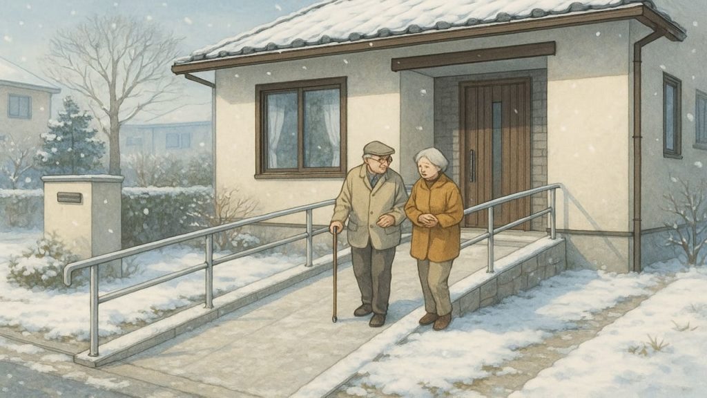 【松本市】外構バリアフリー工事のコツ5選｜夜も安心な転倒しにくい外構