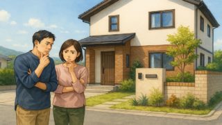 松阪市で夫婦が外構業者の選び方と探し方を考えているイメージ