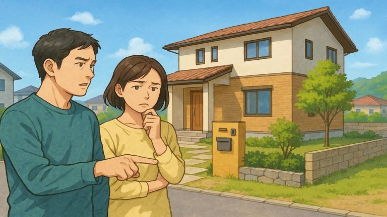 松山市で夫婦が外構業者の選び方と探し方を考えているイメージ