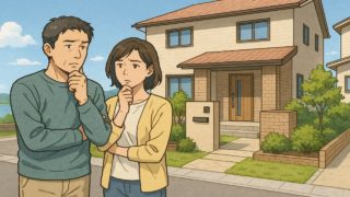 三原市で夫婦が外構業者の選び方と探し方を考えているイメージ