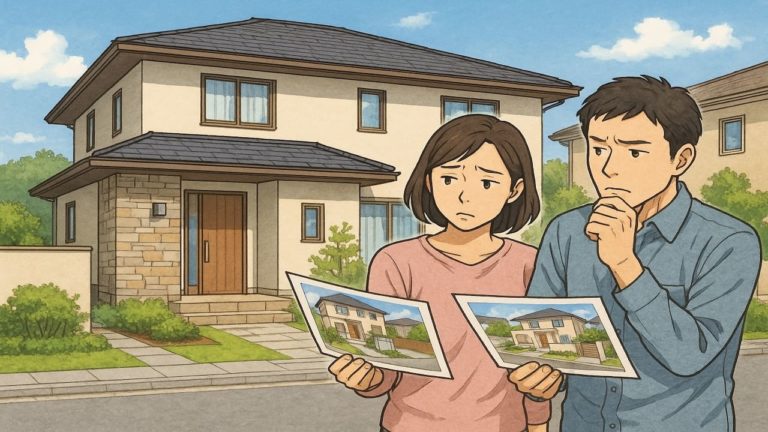 三木市で夫婦が外構業者の選び方と探し方を考えているイメージ