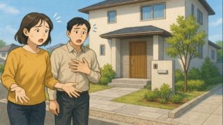 三島市で夫婦が外構トラブルで困っているイメージ