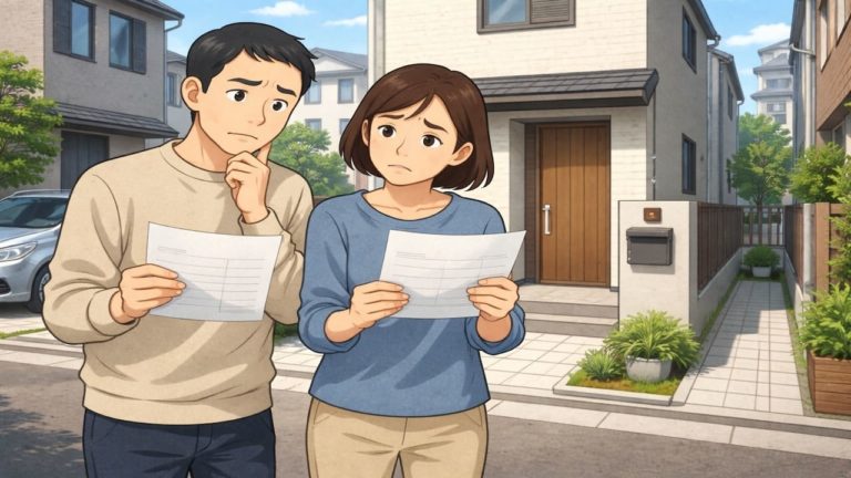 三鷹市で夫婦が外構見積もりで悩んでいるイメージ