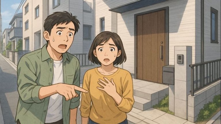 三鷹市で夫婦が外構トラブルで困っているイメージ