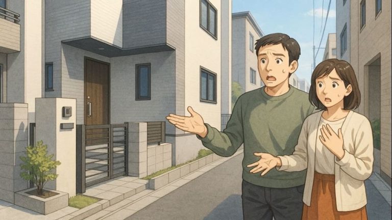 守口市で夫婦が外構トラブルで困っているイメージ