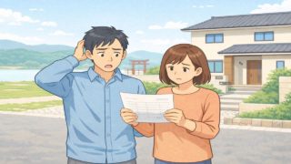 宗像市で夫婦が外構見積もりで悩んでいるイメージ