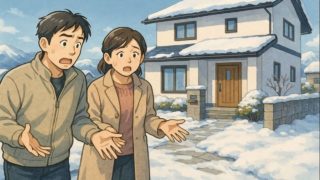 長野県で夫婦が外構トラブルで困っているイメージ