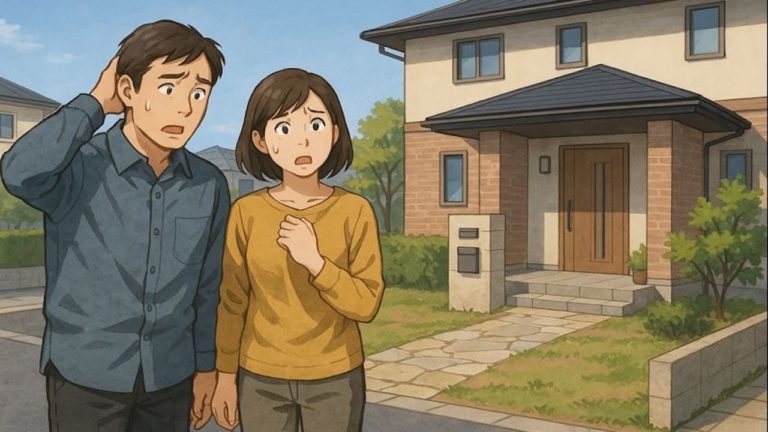 流山市で夫婦が外構トラブルで困っているイメージ