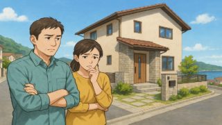 長崎県で夫婦が外構業者の選び方と探し方を考えているイメージ