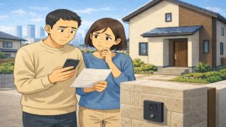 名古屋市で夫婦が外構見積もりで悩んでいるイメージ