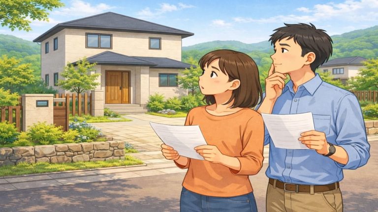 奈良県で夫婦が外構見積もりで悩んでいるイメージ