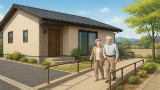 那須塩原市の戸建てに施工されたバリアフリー外構のイメージ