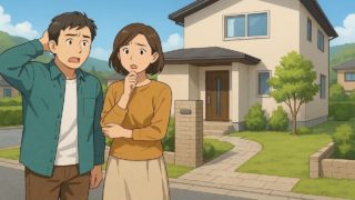 那須塩原市で夫婦が外構トラブルで困っているイメージ