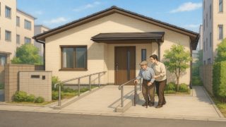 練馬区の戸建てに施工されたバリアフリー外構のイメージ