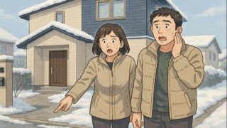 新潟県で夫婦が外構トラブルで困っているイメージ