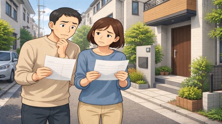 西東京市で夫婦が外構見積もりで悩んでいるイメージ