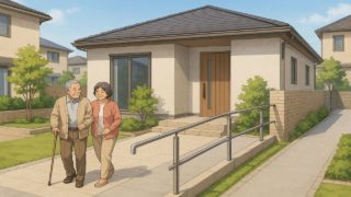 【日進市】外構バリアフリー工事のコツ5選|庭とテラスを使いやすく整える 日進市の戸建てに施工されたバリアフリー外構のイメージ