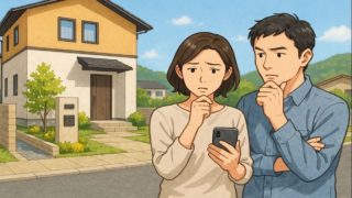 延岡市で夫婦が外構業者の選び方と探し方を考えているイメージ