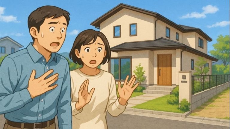 沼津市で夫婦が外構トラブルで困っているイメージ