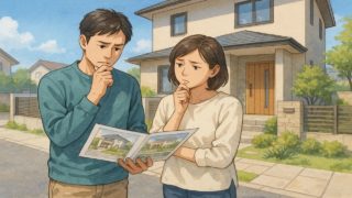 青梅市で夫婦が外構業者の選び方と探し方を考えているイメージ