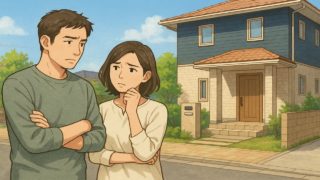 大牟田市で夫婦が外構業者の選び方と探し方を考えているイメージ