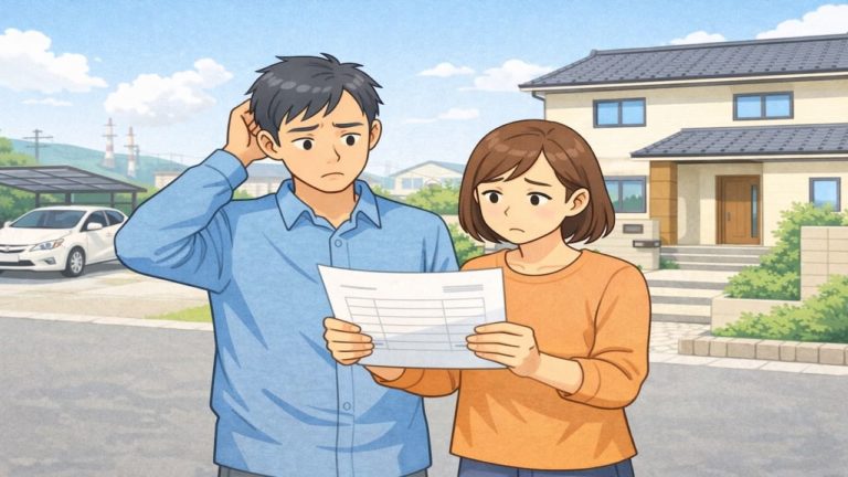 大牟田市で夫婦が外構見積もりで悩んでいるイメージ