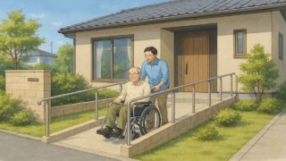 【太田市】外構バリアフリー化のポイント5個|介護と通院をラクにする外構 太田市の戸建てに施工されたバリアフリー外構のイメージ