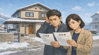 小樽市で夫婦が外構見積もりで悩んでいるイメージ