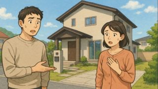 大津市で夫婦が外構トラブルで困っているイメージ