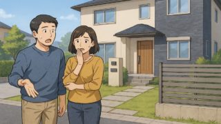 小山市で夫婦が外構トラブルで困っているイメージ