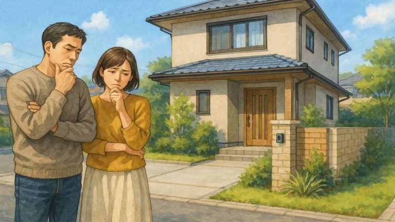 相模原市で夫婦が外構業者の選び方と探し方を考えているイメージ