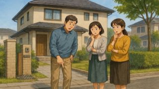 埼玉県で夫婦が外構トラブルで困っているイメージ