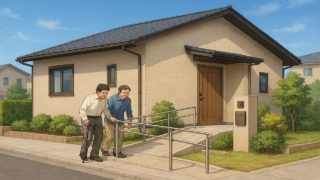 【坂戸市】外構バリアフリー対応の注意点5つ|高齢者が暮らしやすい外構 坂戸市の戸建てに施工されたバリアフリー外構のイメージ