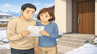 坂井市で夫婦が外構見積もりで悩んでいるイメージ