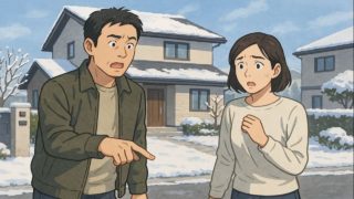 坂井市で夫婦が外構トラブルで困っているイメージ