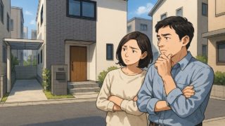 堺市で夫婦が外構業者の選び方と探し方を考えているイメージ