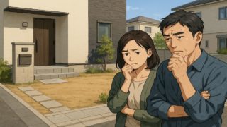 堺市の外構工事の失敗にがっかりする夫婦のイメージ 新築外構でありがちな失敗5つ｜共働き家庭が後悔するポイント 外構の失敗例5選｜クレームにつながりやすいパターン 外構工事でよくある失敗5つ｜将来のコストを見落とした決め方 庭まわりの外構失敗5パターン｜水やりが面倒になってしまう原因 外構費用で起こりがちな失敗5つ｜値引き交渉だけに集中する危険 新築外構でありがちな失敗5つ｜ローン計画と合わせた判断軸 庭のある外構の失敗5選｜使わない場所に金をかけた例 外構リフォームの失敗例5つ｜相談内容と完成形がずれるプロセス 外構の失敗例5選｜安さだけで選ばないための着眼点 外構の失敗例5選｜その場しのぎで決めて後悔する流れ 新築外構でありがちな失敗5つ｜本体価格に隠れた費用の見抜き方 外構デザインの失敗例5選｜写真重視で決めてしまったケース 外構工事でよくある失敗5つ｜ハウスメーカー任せにした結果 新築外構でありがちな失敗5つ｜数年後に手入れが追いつかない例 外構費用で起こりがちな失敗5つ｜予算オーバーを防ぐ視点 外構レイアウトの失敗5コ｜玄関まわりがごちゃついて見える原因 庭まわりの外構失敗5パターン｜生活感が出すぎてしまう配置 外構工事でよくある失敗5つ｜共働きでも使いやすい外回りの条件 駐車場まわりの外構失敗5選｜車の買い替えで困るつくり 外構工事でよくある失敗5つ｜図面が分からないまま進めたケース