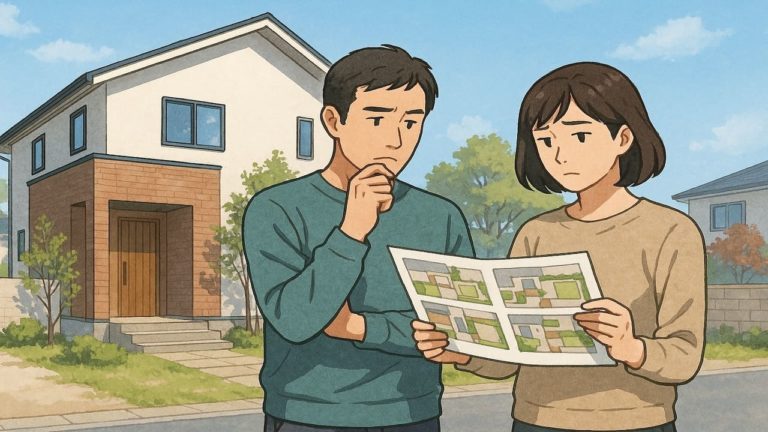 佐倉市で夫婦が外構業者の選び方と探し方を考えているイメージ