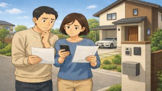 佐倉市で夫婦が外構見積もりで悩んでいるイメージ