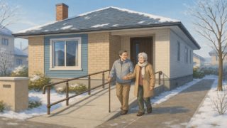 【札幌市】外構のバリアフリー仕様例5つ|今やるか後回しか決める基準 札幌市の戸建てに施工されたバリアフリー外構のイメージ