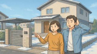 仙台市で夫婦が外構トラブルで困っているイメージ