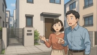 世田谷区で夫婦が外構トラブルで困っているイメージ