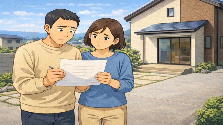 瀬戸市で夫婦が外構見積もりで悩んでいるイメージ