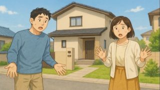 【瀬戸市】外構トラブルの原因5パターン|最初に知りたい基本チェック 瀬戸市で夫婦が外構トラブルで困っているイメージ